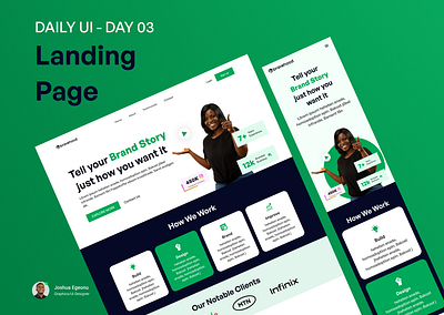 Responsive Landing Page Design daily ui design challenge landing page landing page design ui challenge website design