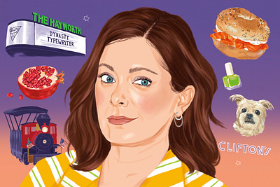 The Los Angeles Times - Sunday Funday with Rachel Bloom comedy editorial illustration latimes los angeles newspaper portrait profile sunday sunday funday