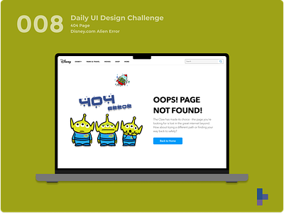 Daily UI 008 - 404 Page 404 alien daily ui 008 daily ui 8 dailyui disney pixar toy story ui visual design
