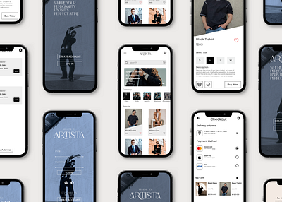 ARTISTA e-commerce app figma graphic design ui user iterface ux