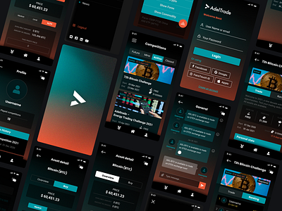 AdelTrade – App crypto fintech mobile app trading ui uxui