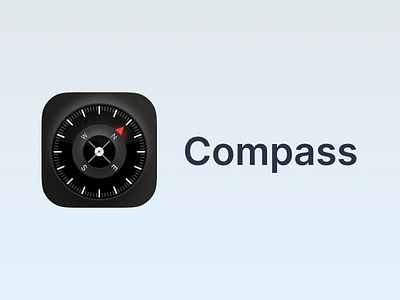 Compass IOS - App icon redesign concept #44 app branding design graphic design illustration logo typography ui ux vector