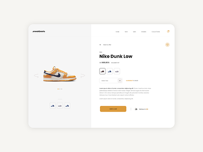 Daily UI - E-commerce Shop app clean daily dailyui e commerce shoes shop shopping sneakers store ui ux visual identity webdesign website website design