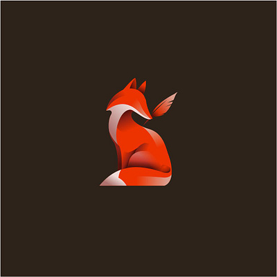 Fox w/ feather logo concept 3d branding fox fox logo graphic design logo