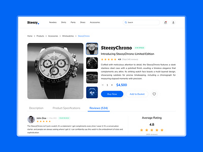 Product Detail Page Exploration design ui uiux web deesign website