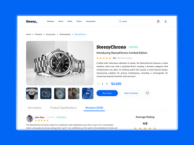 Product Detail Page design ui uiux web design website