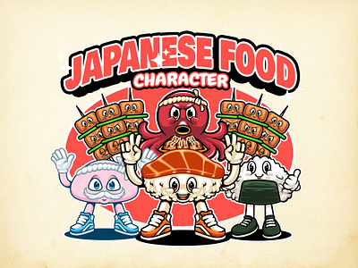 Japanese Food Character Illustration meal