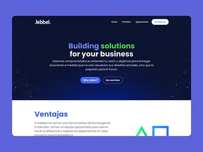 Lebbel - Tech Company company landing landing page tech company technology ui web ui