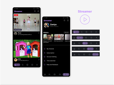 UIUX design - Vedio Streaming App design app design figma ui ux vedio streamer