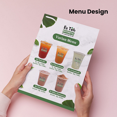 Es Teh Nyonya Menu Design design food design graphic design menu design
