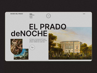 Museo Nacional del Prado. Сorporate website animation design ui ux web