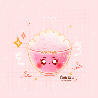 Japanese rice by sailizv.v adorable adorable lovely artwork concept creative cute art design digitalart illustration