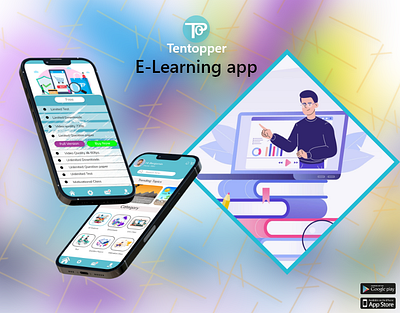 E-Learning App for Android /iOS | Poster design designs e learning app education app graphic design graphicdesigner graphics design mobile app mobile app poster poster poster designs social media poster tentopper