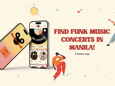 "Manila Funk" Mobile App app app design application design funk graphic design illustrations inspiration music music app nostalgic phone retro retro app ui ux