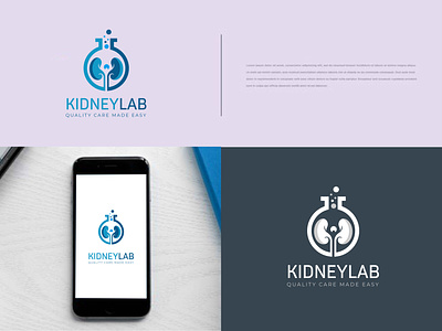 Kidney lab logo design. Science lab logo. branding chemistry clinic discover doctor excercise experiment graphic design health hospital illustration invention kidney lab logo design opration physical ui