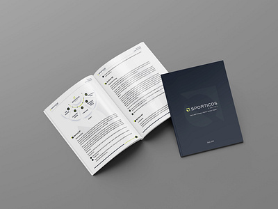 Company profile for a sports company catalog design company brochure logo