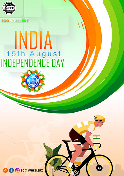 Independence day poster | Eco Wheelerz flyer graphic design independence day poster poster poster design social media flyers social media poster