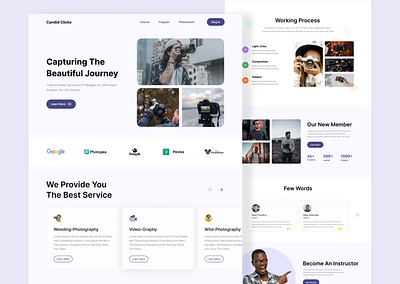 Photography Landing Page agency branding design graphic design image landing photo photography landing page picture ui ux website