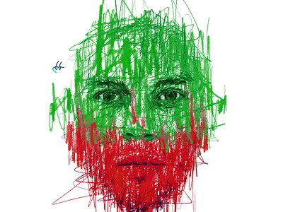 Solidarity digital painting illustration israel line art no war palestine peace portrait portrait art portrait drawing realistic scribble scribble art scribbles self portrait