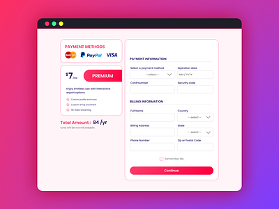 Payment Form card design figma form payment payment form subscription ui ux