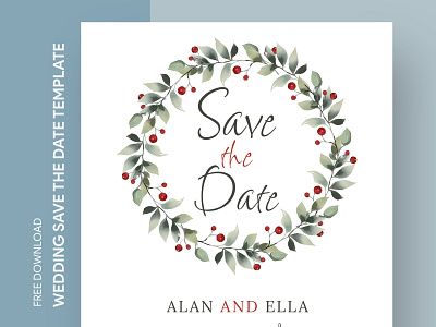 Winter Wedding Save the Date Free Google Docs Template card date docs document espousal free google docs templates free template free template google docs google google docs marriage nuptials print printing save template templates wedding winter word