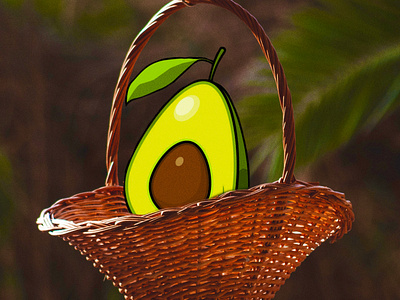 Avocado Illustration avocado daily ui illustration minimal ui ux