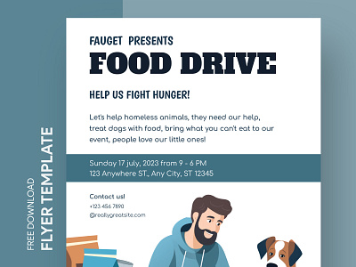 Pet Food Drive Flyer Free Google Docs Template charity design docs drive flyer flyers food drive free google docs templates free template free template google docs google google docs handout pet pet food drive print printing template templates