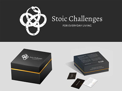 Package Design for Stoic Challenges box brand branding cards cards package creative design digital digital art graphic design identity branding illustration mental health modern package package design
