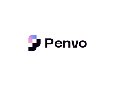 Penvo brand branding collage graphic design logo logo design minimal modern p logo pen penvo school