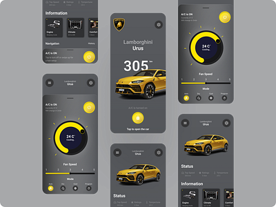 Smart Car UI app desing designer smart car ui