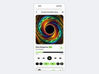 Music player UI ai app app design colors list material mobile app music pause personalization play player reflection scroll styleguide ui uiux ux voice