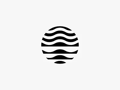 Island abstract island logo modern sea wave