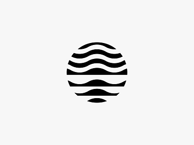 Island abstract island logo modern sea wave