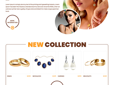 Jewelry Website Landing Page UI design ecommerce ui ecommerce website design jewelry shop online online jewelry shop online shop ui ui design