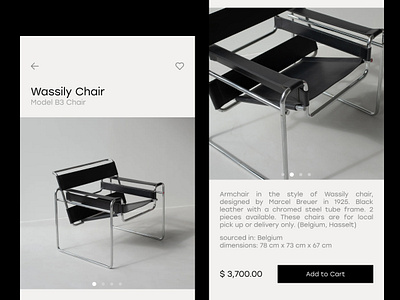 Product Card - Wassily Chair bauhaus branding design graphic graphic design neubrutalism typography ui ui design ux