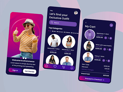 eCommerce Mobile App for Clothing Store app clothing store mobile app ui design ecommerce app ecommerce mobile app ecommerce mobile app design ecommerce ui mobile app mobile app design online cloth store app ui ui design