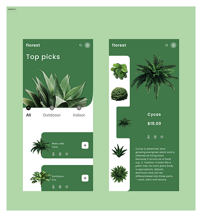 Florest design plants ui