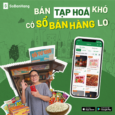 Sun Design: So Ban Hang for grocery ads banner branding design graphic design illustration logo poster thietke ui