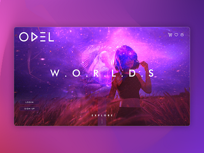 Interactive Web Concept for ODEL ar augmented reality brand identity branding design experience fantasy fashion futuristic immersive interactive retail shopping ui user user generated content ux web web design