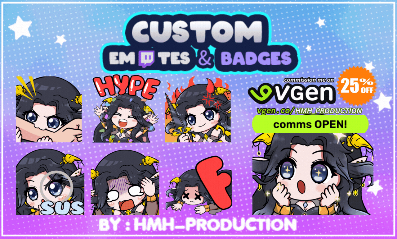 Custom Emotes to Make Your Vtuber Stand Out characterexpressions chibi emotes custom emotes cute emotes digital artwork emote collection emote creators emote design emotes vtuber gaming emotes interactivestream live streaming stream art streamer emotes twitch artist twitch emotes uniqueemotes viewerengagement vtuber community vtuber expressions