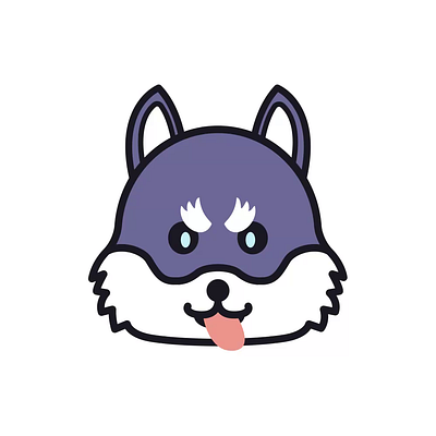 Animated Hisky Icon animation dog husky icon illustration motion graphics