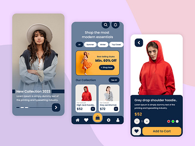 eCommerce App for Fashion Store app design ecommerce mobile app ecommerce mobile app design ecommerce store for fashion ecommerce ui fashion ecommerce app mobile app mobile app design online fashion store ui ui design