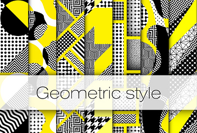 Yellow geometric patterns. Seamless vector patterns black white yellow geometric geometric patterns pattern patterns seamless seamless patterns vector yellow yellow geometric patterns