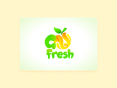 GoFresh Logo concept 2 brand identity branding colorful design fresh fruits graphic design illustration logo logo design playful vector vibrant
