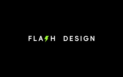 「FLASH DESIGN」logo design flash green logo logodesign