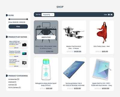 eCommerce Product Listing Page UI design ecommerce design ecommerce product category page ecommerce ui product category page product category page design product listing page ui ui ui design