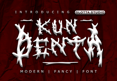 Kun-Denta brush death font graphic design illustration metal typography