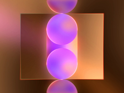 136 🐻 2d animation bear box brown circle cj coin design freelance glow gradient loop motion pink purple reflection ui
