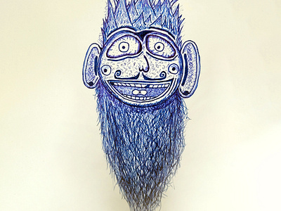 Amigo caricature character crazy drawing eyes gel pen illustration photoshop sketch smile