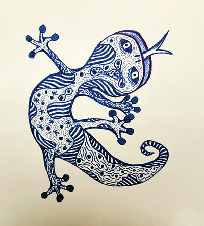 Lizzard animal caricature character design fairytale gel pen illustration imagination lizard sketch